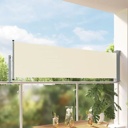 291506 - VIDAXL Tendë anësore e tërheqshme për verandë 80x300 cm, ngjyrë krem