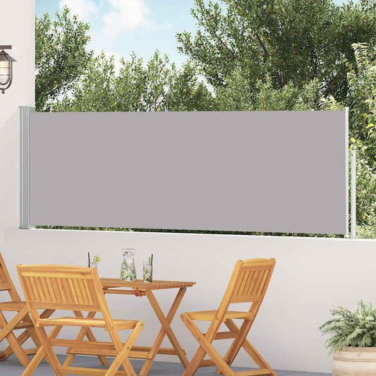280507 - VIDAXL Tendë anësore e tërheqshme për verandë 100x500 cm, ngjyrë gri