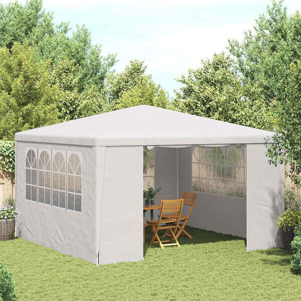 333467 - VIDAXL Tendë Profesionale për Festa me Mure Anësore 4x4 m e Bardhë 90 g/m2