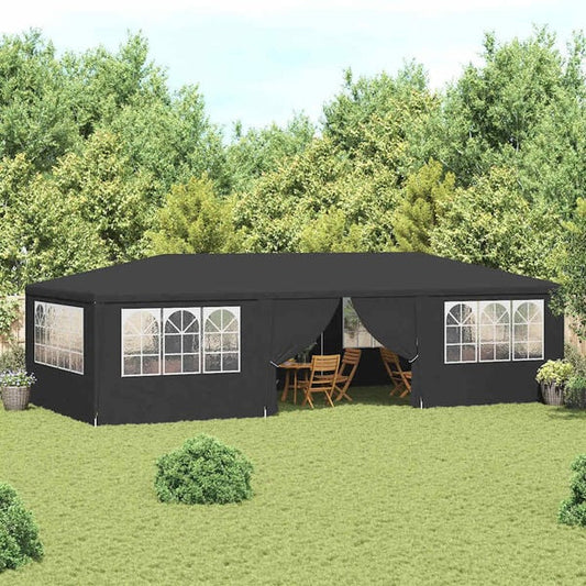291484 - VIDA XL Tendë Profesionale për Festa me Mure Anësore 4x9 m Antracit 90 g/m²
