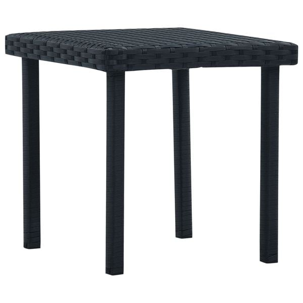 334421 - VIDA XL Tavolinë Çajri për Kopsht, E Zezë 40x40x40 cm, Material Ratani Poliesterol