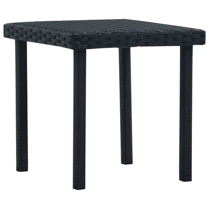334421 - VIDA XL Tavolinë Çajri për Kopsht, E Zezë 40x40x40 cm, Material Ratani Poliesterol