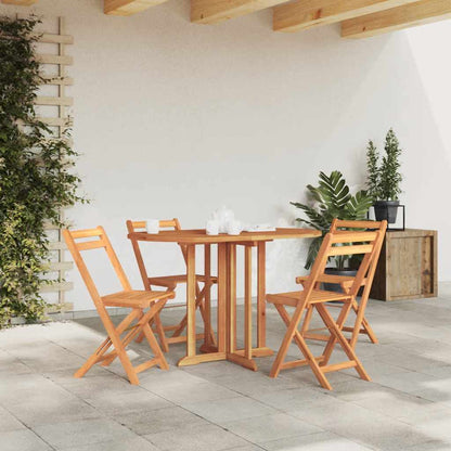 265436 - VIDAXL Tavolinë Kopshti e Palosshme në Formë Fluture 120x70x75 cm Dru Tiku i Fortë