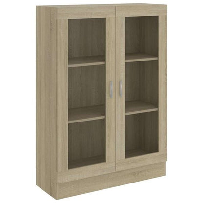 333533 - VIDAXL Dollap Vitrinë Sonoma Lisi 82,5x30,5x115 cm Dru i Inxhinieruar