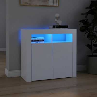 265396 - vidaXL Bufe me LED 80×35×75 cm – E Bardhë