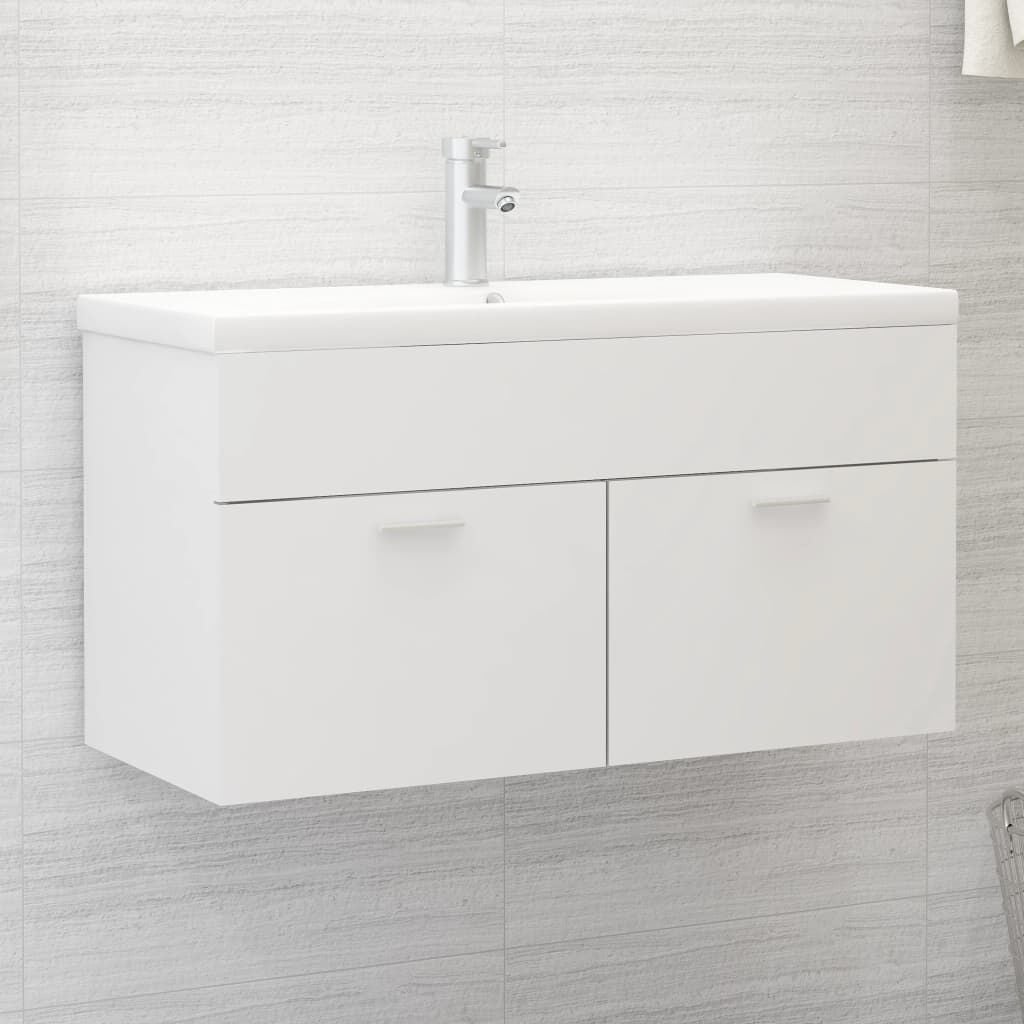 265452 - VIDAXL Dollap Lavamani i Bardhë 90x38,5x46 cm Dru i Inxhinieruar