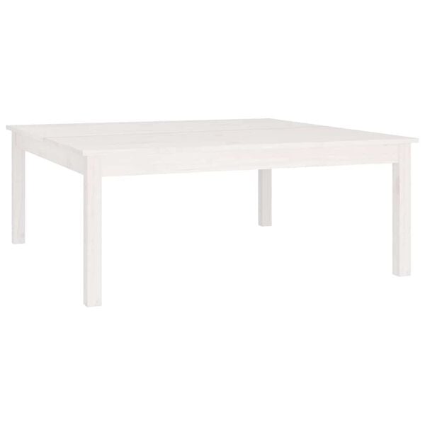 334452 - VIDAXL Tavolinë kafeje e bardhë 100x100x40 cm Dru pishe