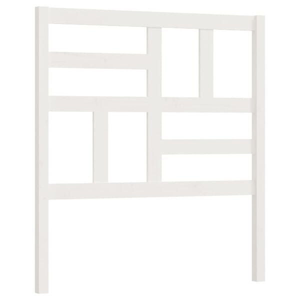 291534 - VIDA XL Kokë Krevati e Bardhë 96x4x104 cm Dru Masiv Pishe