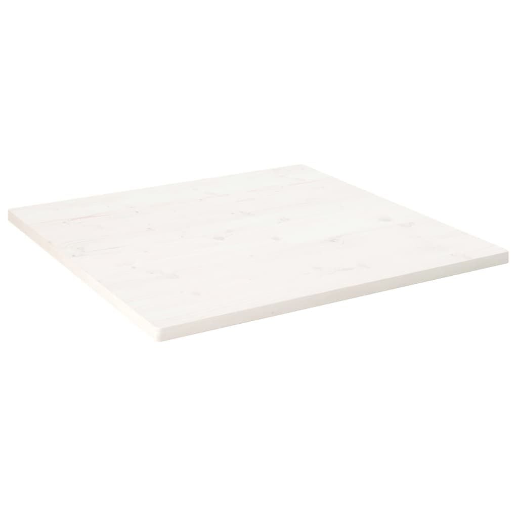 265475 - VIDA XL Sipërfaqe Tavoline e Bardhë 80x80x2,5 cm Dru i Masturbuar Pishe Katror