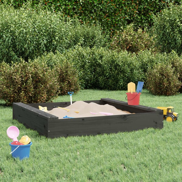 291543 - VIDA XL Sandbox me vende katror dru pishe gri