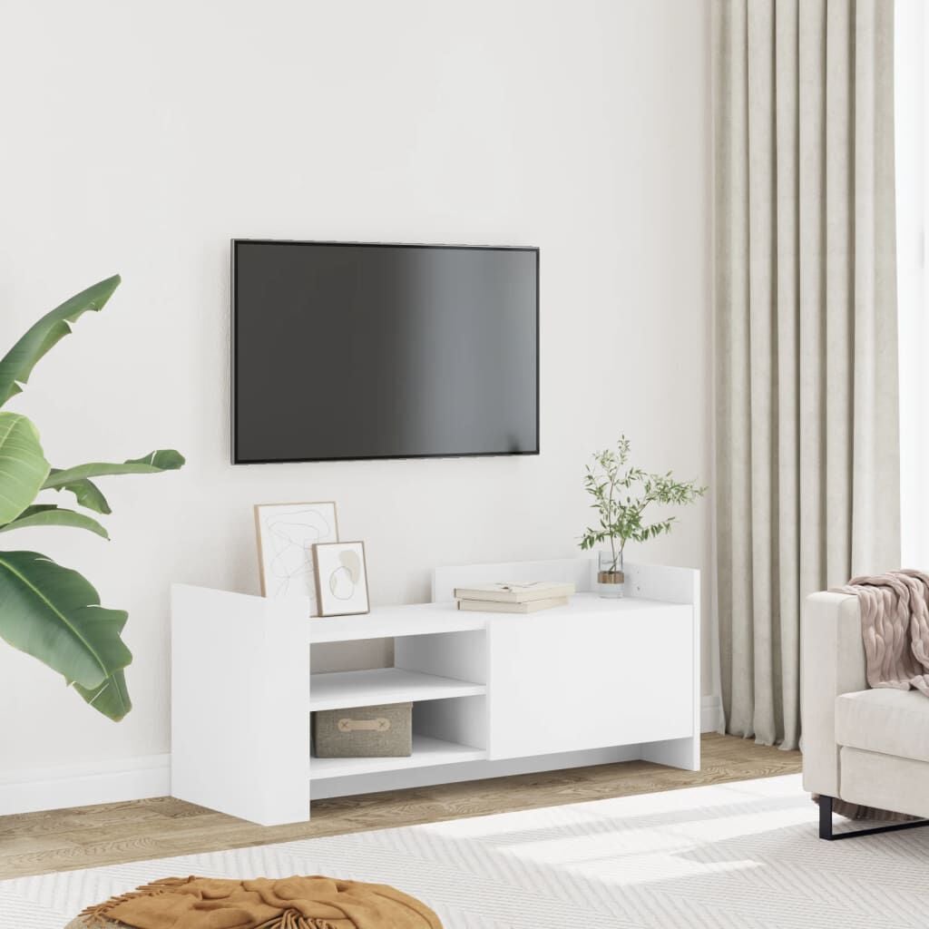 265515 - VIDA XL Kabinet TV i Bardhë 100x35x40 cm Dru i Inxhinieruar