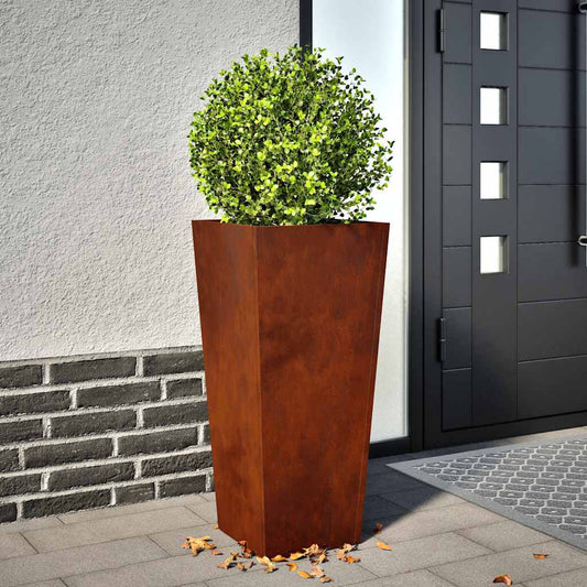 280579 - VIDAXL Vazo Kopshti 2 copë 35x35x75 cm Çelik Rezistent ndaj Motit