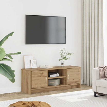 291565 - VIDAXL Kabinet TV Artizanal Lisi 102x30x37,5 cm Dru i Inxhinieruar