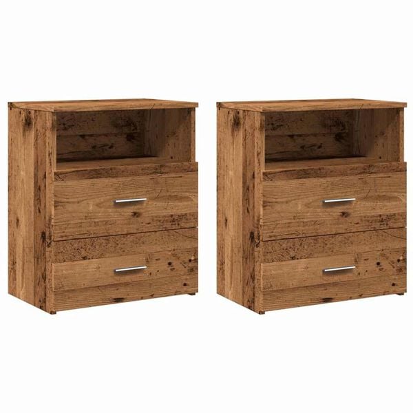 291569 - VIDA XL Komodina 2 copë Dru i Vjetër 50x32x60 cm Dru i Inxhinierizuar