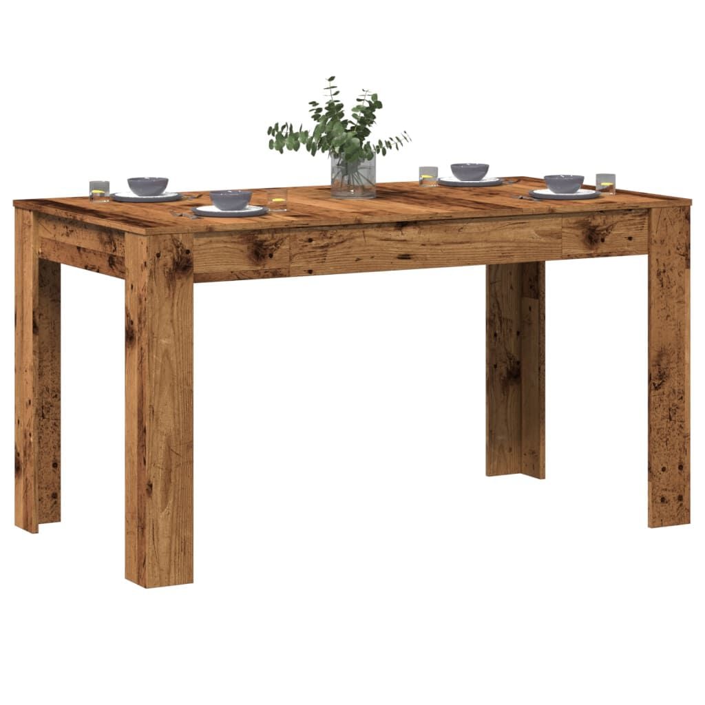 265533 - VIDAXL Tavolinë ngrënieje prej druri të vjetër 140x74,5x76 cm Dru i projektuar