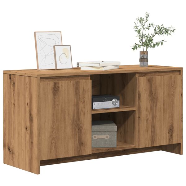 244858 - VIDAXL Kabinet TV Artizanal Lisi 102x37,5x52,5 cm Dru i Inxhinieruar