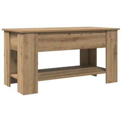 334500 - VIDAXL Tavolinë kafeje Artizanale Lisi 101x49x52 cm Dru i Inxhinieruar