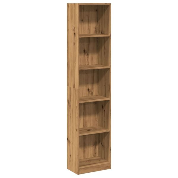 334502 - VIDAXL Raft librash Artizanal Lisi 40x24x176 cm Dru i projektuar