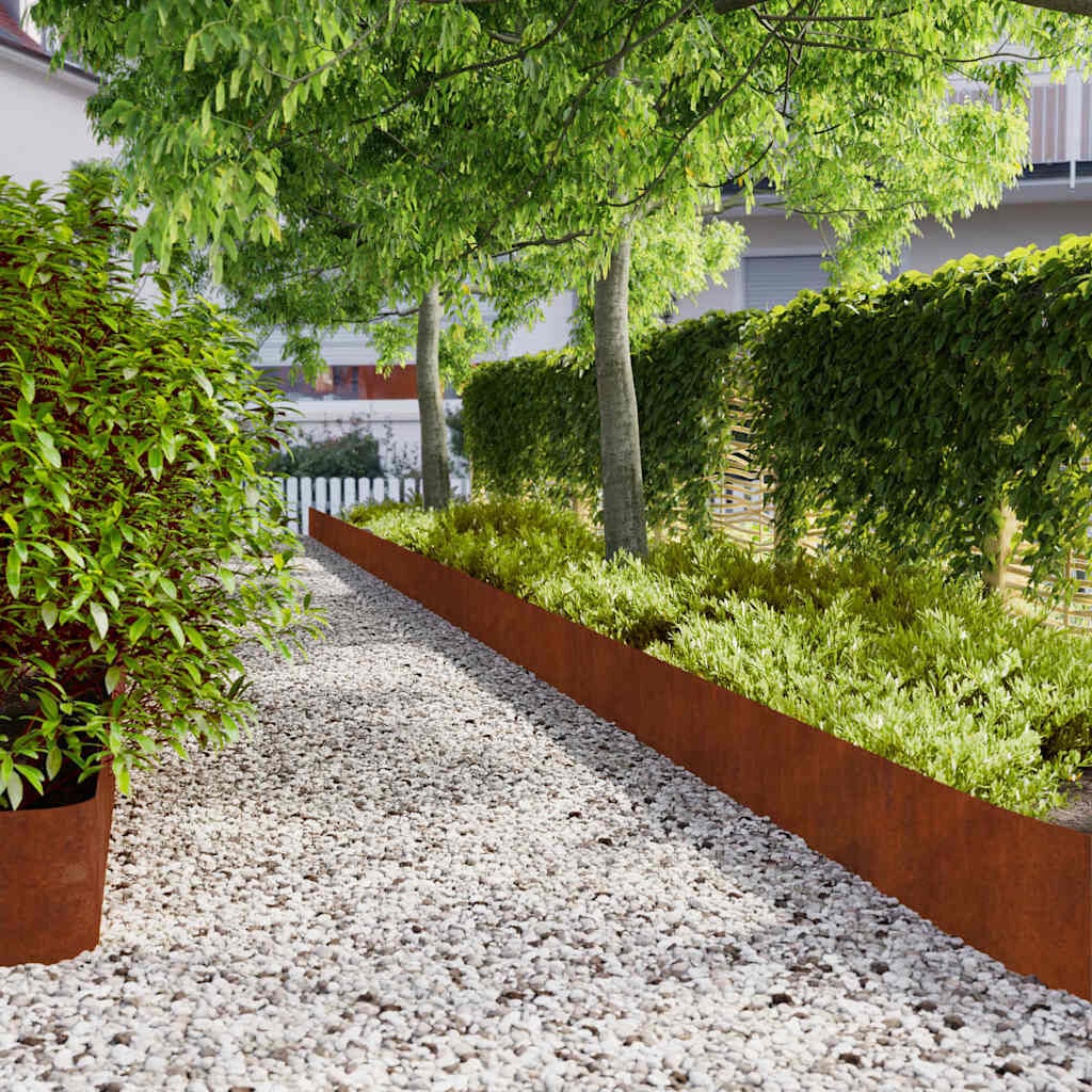 265535 - VIDAXL Bordë lëndine 20 copë 25x103 cm Çelik Fleksibël Rezistent ndaj Motit