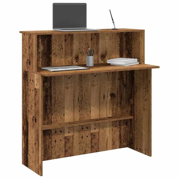 244865 - VIDAXL Tavolinë Pritjeje Dru i Vjetër 100x50x103,5 cm Dru i Inxhinierizuar
