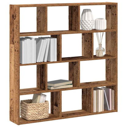 265537 - VIDAXL Raft Kub Muri me 12 Ndarje, Dru i Vjetër, Dru i Inxhinieruar