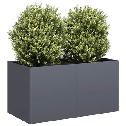 244871 - VIDAXL Vazo Antraciti 80x40x40 cm Çelik i petëzuar në të ftohtë
