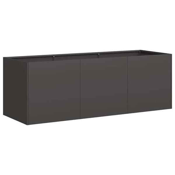 291584 - VIDAXL Vazo e Zezë 120x40x40 cm Çelik i Petëzuar në të Ftohtë
