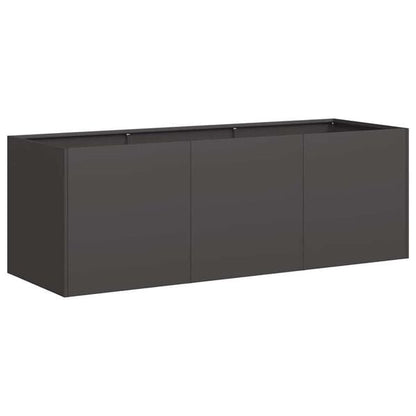 291584 - VIDAXL Vazo e Zezë 120x40x40 cm Çelik i Petëzuar në të Ftohtë