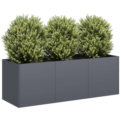 280601 - VIDAXL Vazo Antraciti 120x40x40 cm Çelik i petëzuar në të ftohtë