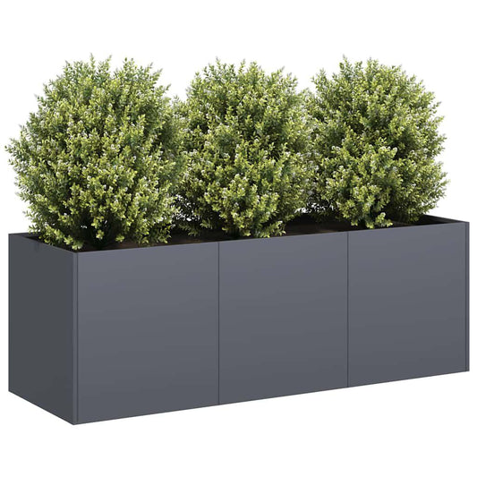 280601 - VIDAXL Vazo Antraciti 120x40x40 cm Çelik i petëzuar në të ftohtë