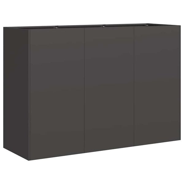 334509 - VIDAXL Vazo e Zezë 120x40x80 cm Çelik i Petëzuar në të Ftohtë
