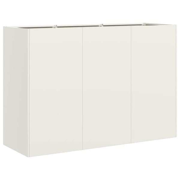 334510 - VIDAXL Vazo e Bardhë 120x40x80 cm Çelik i petëzuar në të ftohtë