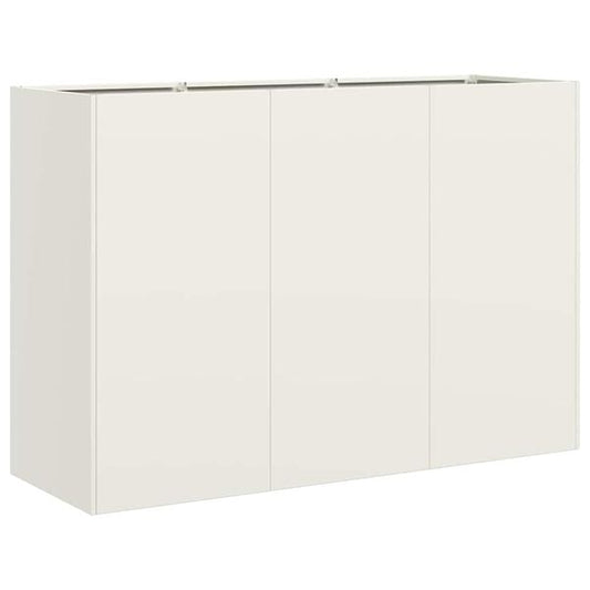 334510 - VIDAXL Vazo e Bardhë 120x40x80 cm Çelik i petëzuar në të ftohtë