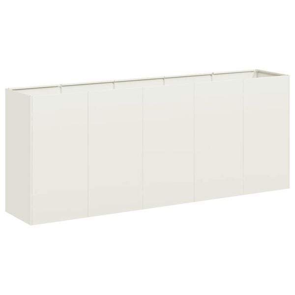 291589 - VIDAXL Vazo e Bardhë 200x40x80 cm Çelik i petëzuar në të ftohtë