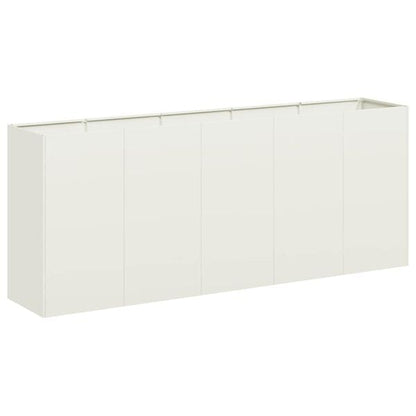 291589 - VIDAXL Vazo e Bardhë 200x40x80 cm Çelik i petëzuar në të ftohtë
