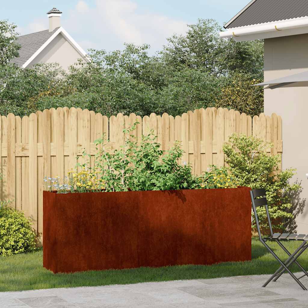 280607 - VIDAXL Vazo e ndryshkur 200x40x80 cm Çelik i Rezistent ndaj Motit