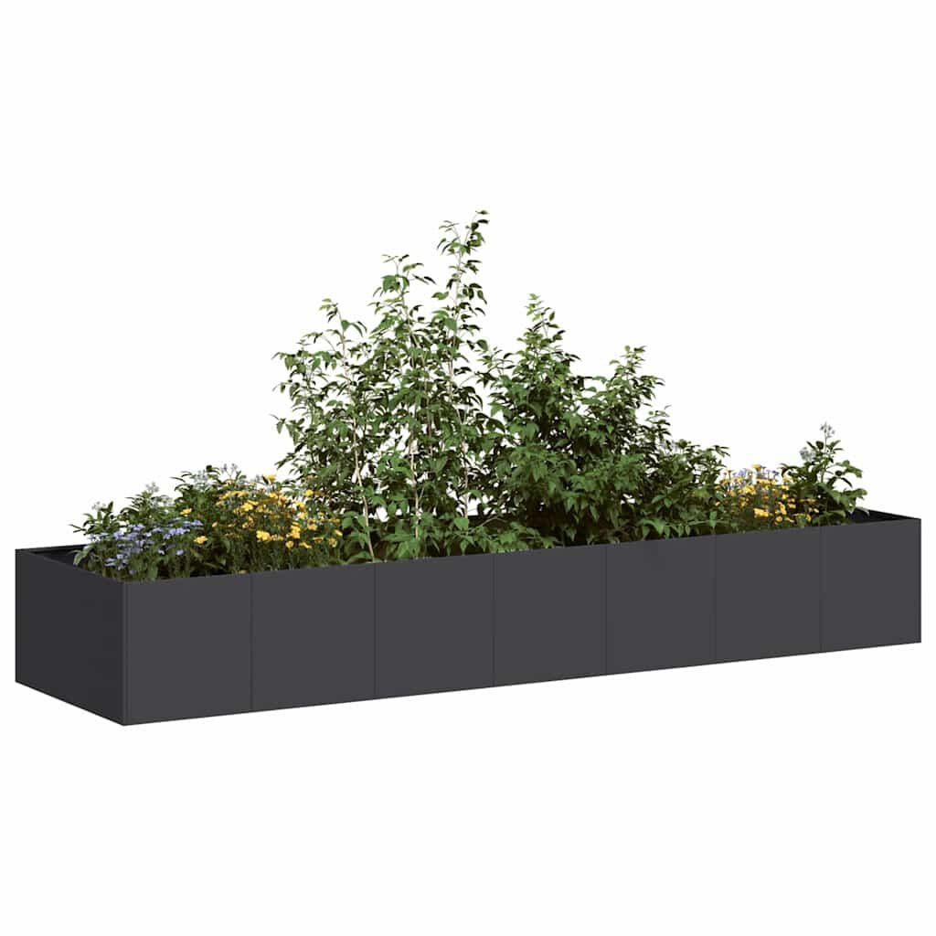 265542 - VIDAXL Vazo e zezë 280x80x40 cm celik
