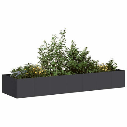 265542 - VIDAXL Vazo e zezë 280x80x40 cm celik