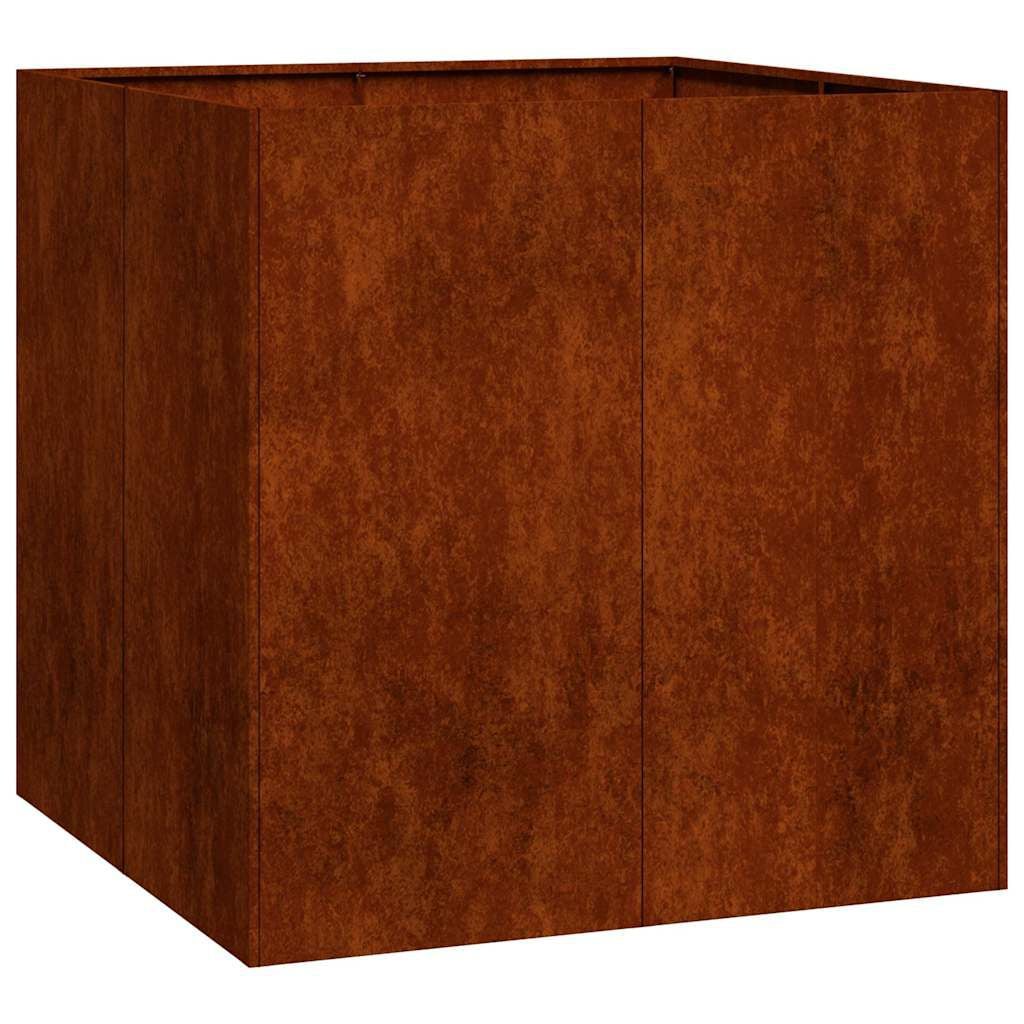 280612 - VIDAXL Vazo e ndryshkur 80x80x80 cm Çelik i Rezistent ndaj Motit