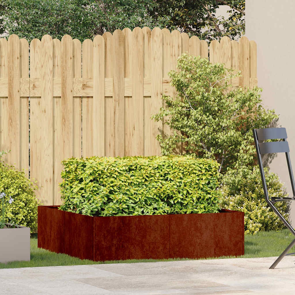 265544 - VIDAXL Vazo e ndryshkur 100x100x30 cm Çelik i Rezistent ndaj Motit