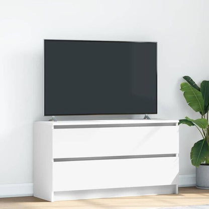 244875 - VIDAXL Kabinet TV i Bardhë 100x35x54 cm Dru i Inxhinieruar