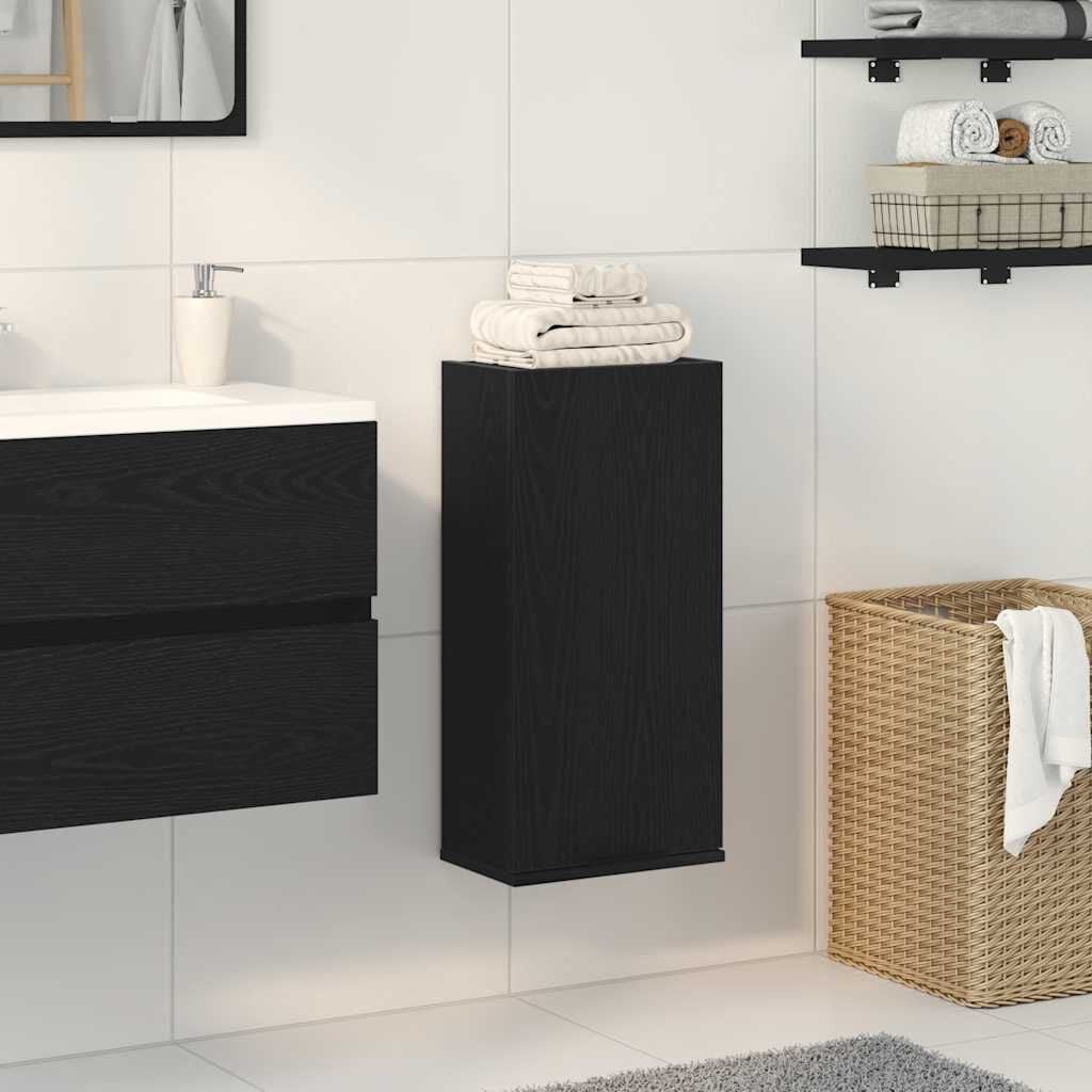 265549 - VIDAXL Dollap i montuar në mur, lisi i zi 32x20x67 cm, dru i përpunuar