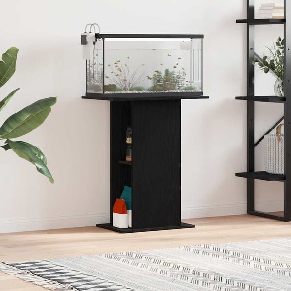 291596 - VIDAXL Stand Akuariumi Lisi i Zi 60,5x36x72,5 cm Dru i Inxhinieruar