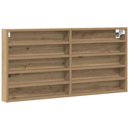 291597 - VIDAXL Kabinet Vitrine Artizanal Lisi 100x8,5x50 cm Dru i Inxhinieruar
