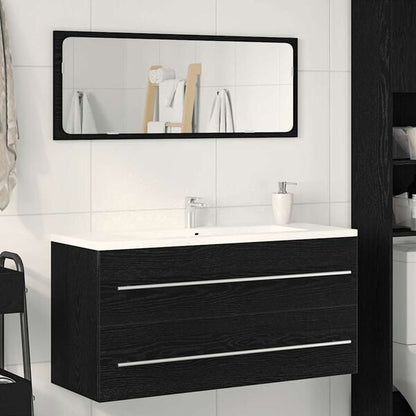 333562 - VIDA XL Dollap Lavamani për Banjo, Lisi i Zi 100x38,5x48 cm, Dru i Inxhinieruar