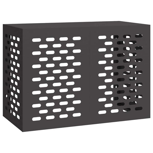 334518 - VIDAXL Mbulesë kondicioneri e zezë 100 x 50 x 70 cm çelik i galvanizuar