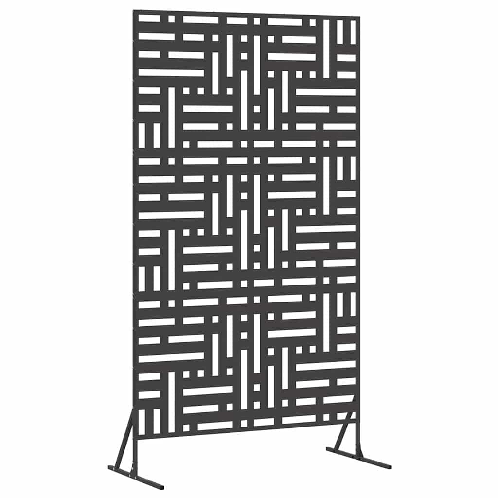 265565 - idaXL Ekran Privatësie i Zi 100 x 50 x 180 cm Çelik