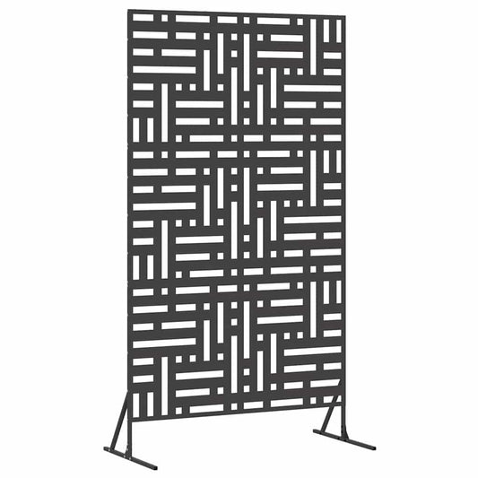 265565 - idaXL Ekran Privatësie i Zi 100 x 50 x 180 cm Çelik