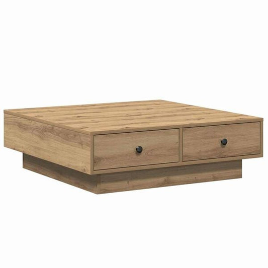 333566 - VIDAXL Tavolinë kafeje Artizanale Lisi 90 x 90 x 28 cm Dru i Inxhinieruar