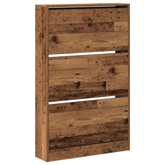 334526 - VIDAXL Dollap Këpucësh 80 x 21 x 125.5 cm Dru i Inxhinierizuar Dru i Vjetër